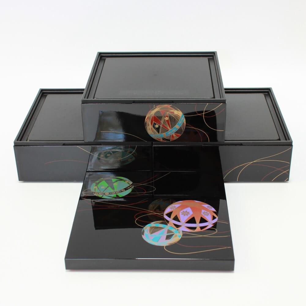 3 compartments temari picnic bento box