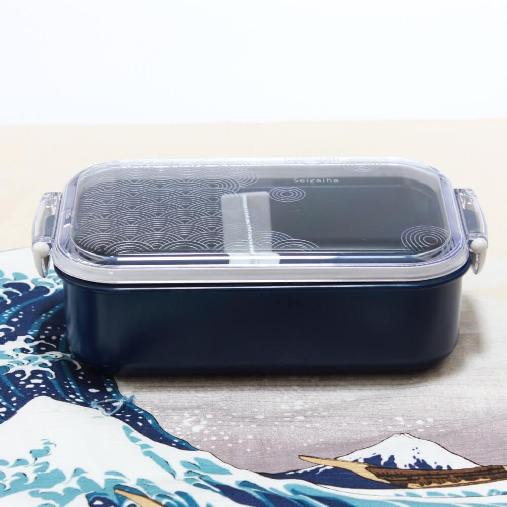 seigaiha koku blue bento box side profile