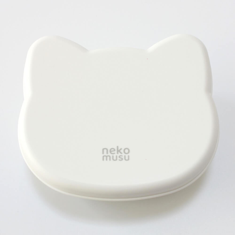 white cat onigiri bento case mould top