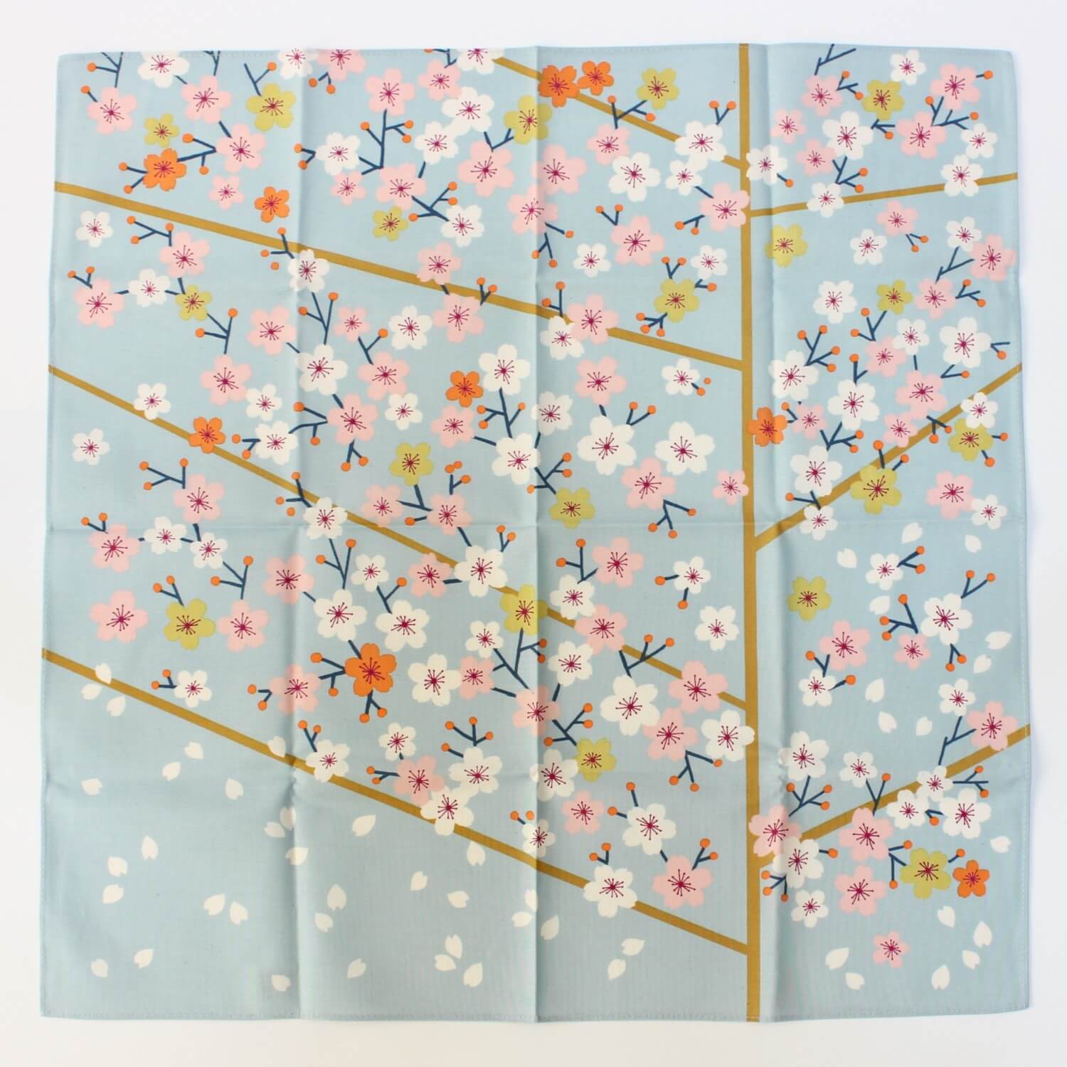 Hime musubi adeline klam sakura blue grey 50cm furoshiki
