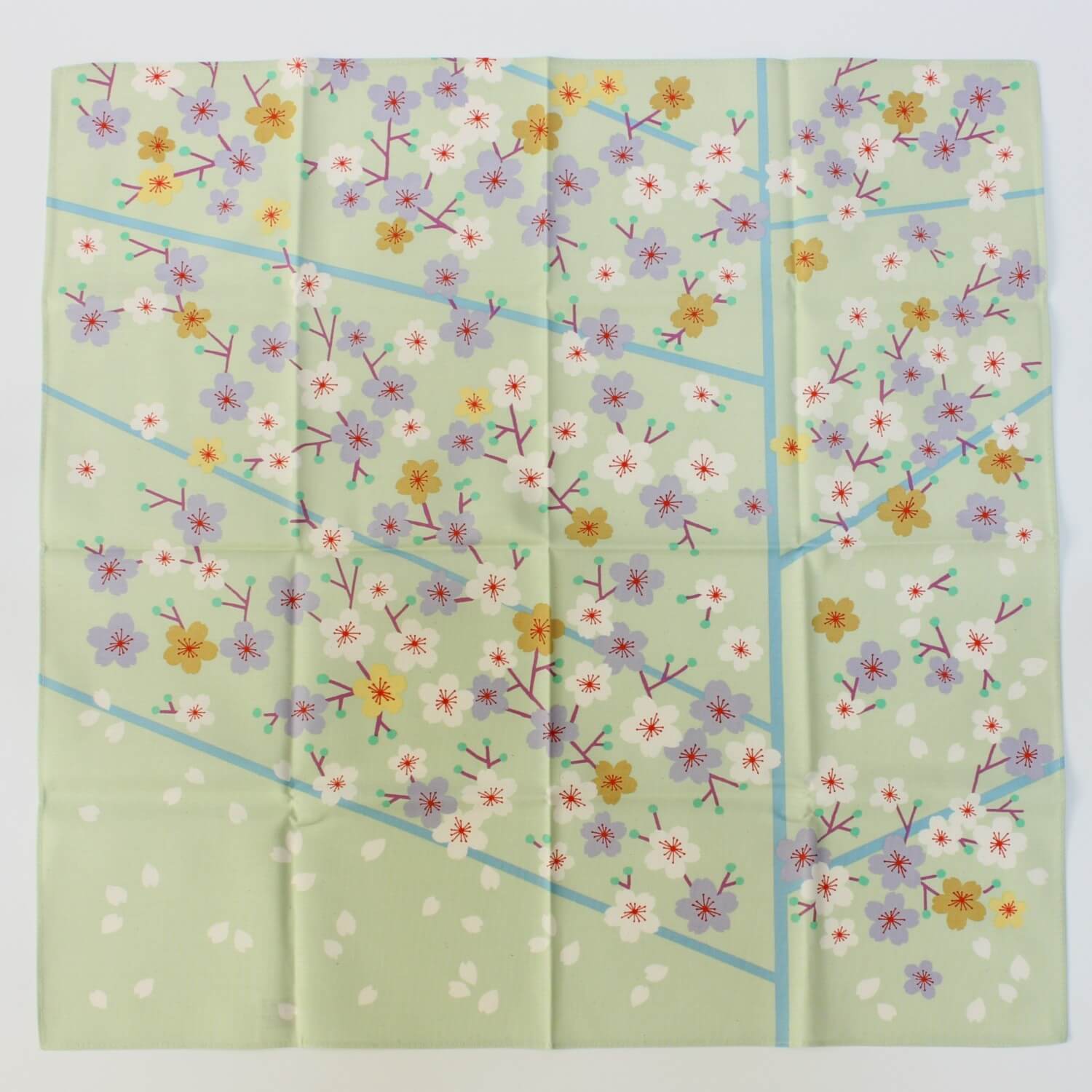 hime musubi adeline klam sakura green 50 cm furoshiki