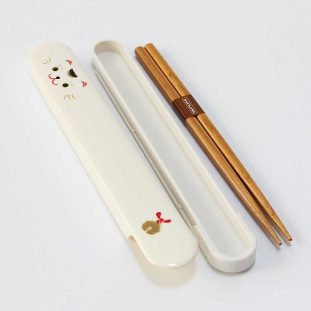 all components maneki white chopsticks case set