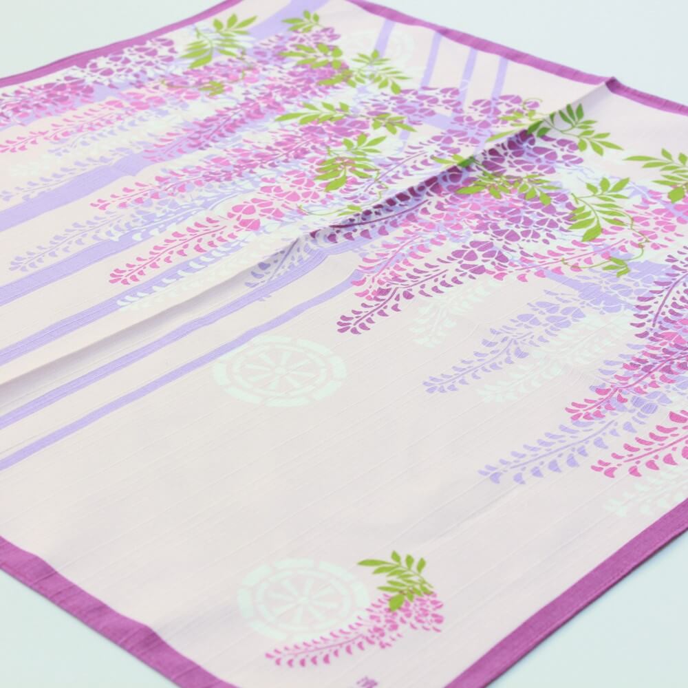 Hama Monyo Wisteria Trellis Mauve Furoshiki Wrapping Cloth 50cm