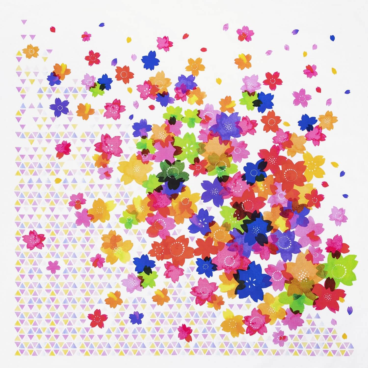 asobi gokoro colourful sakura 100cm furoshiki wrapping cloth