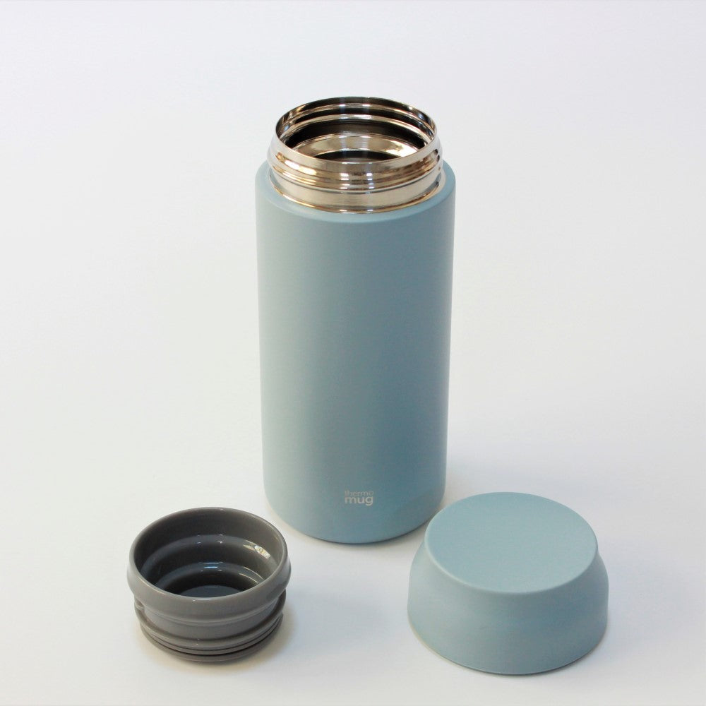 both caps off drink bottle serenity blue