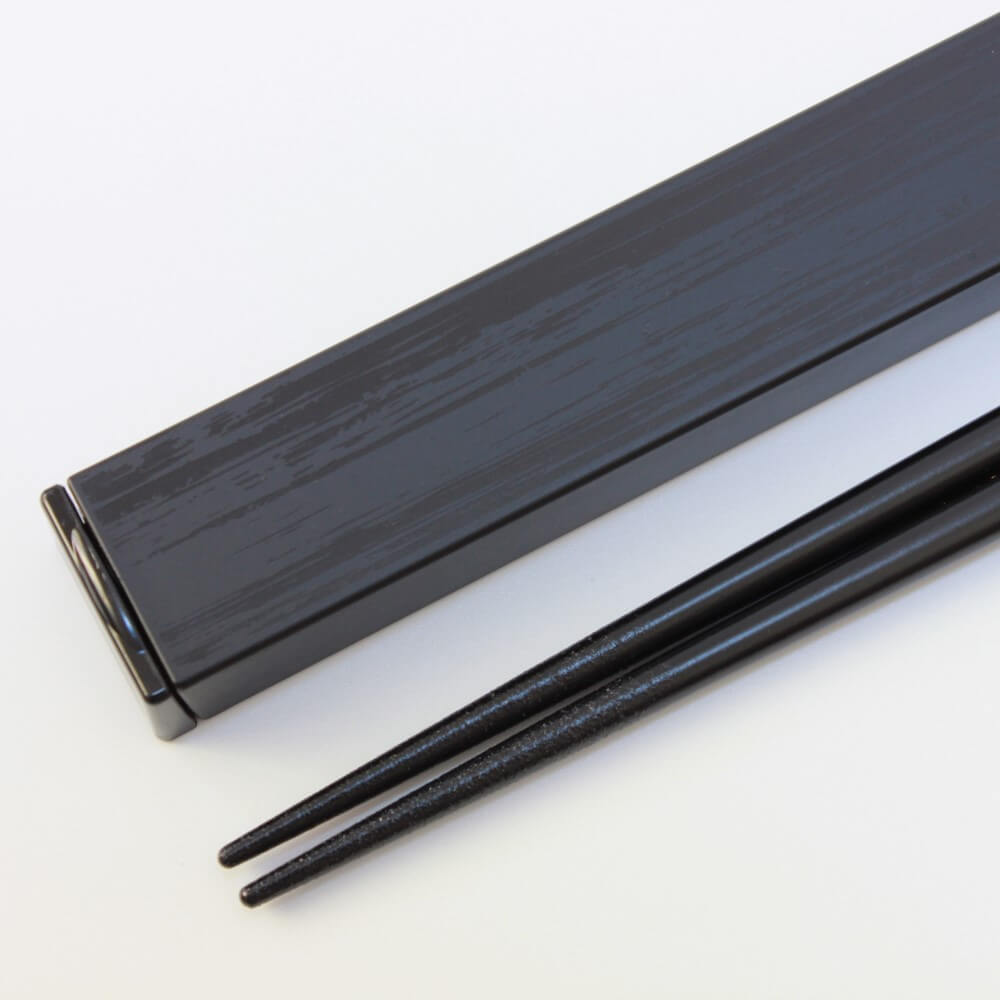 case tips charcoal black chopsticks case set
