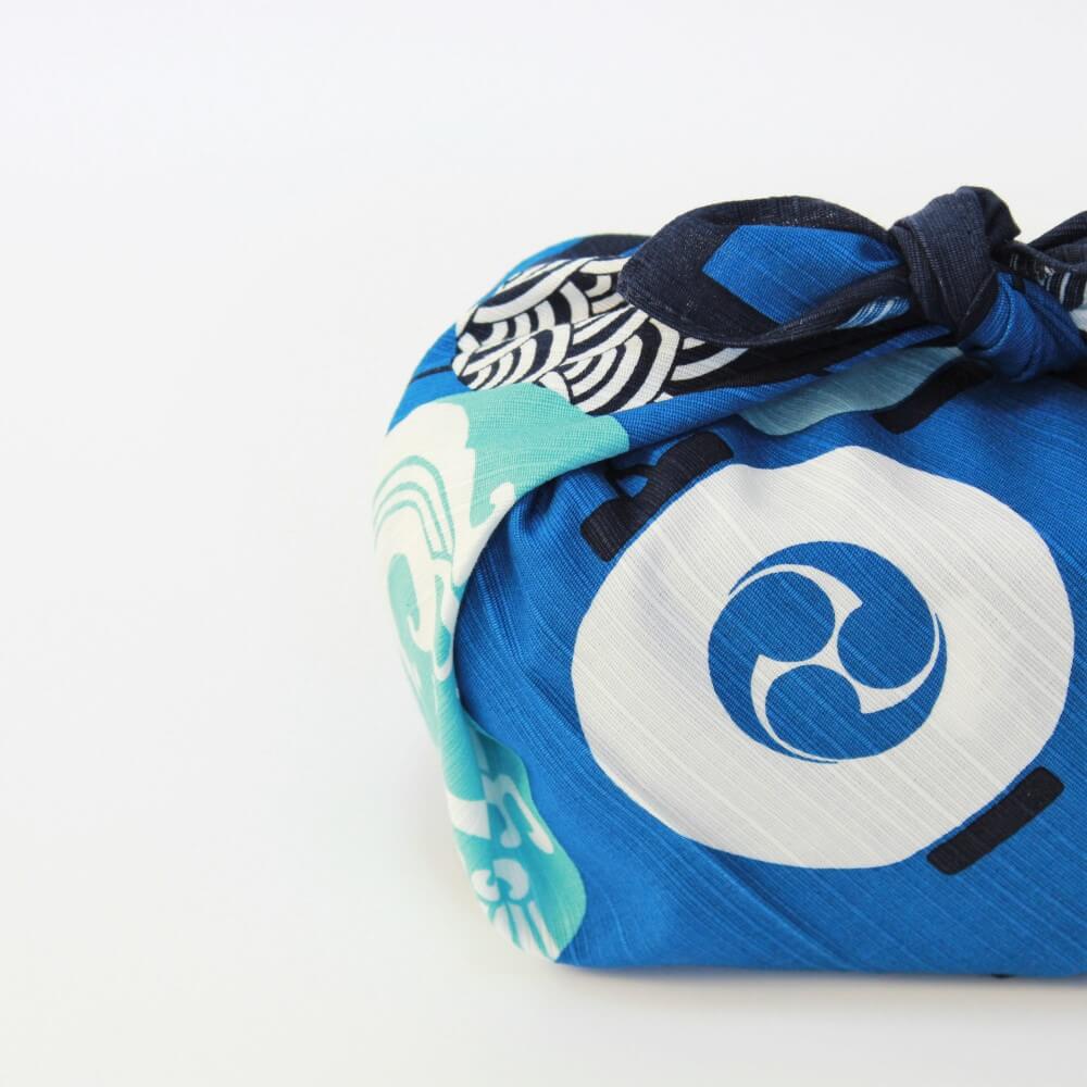 cat lantern blue furoshiki