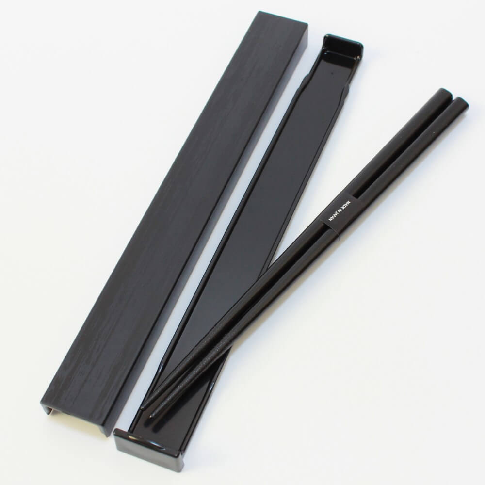 charcoal black chopsticks case disassembled