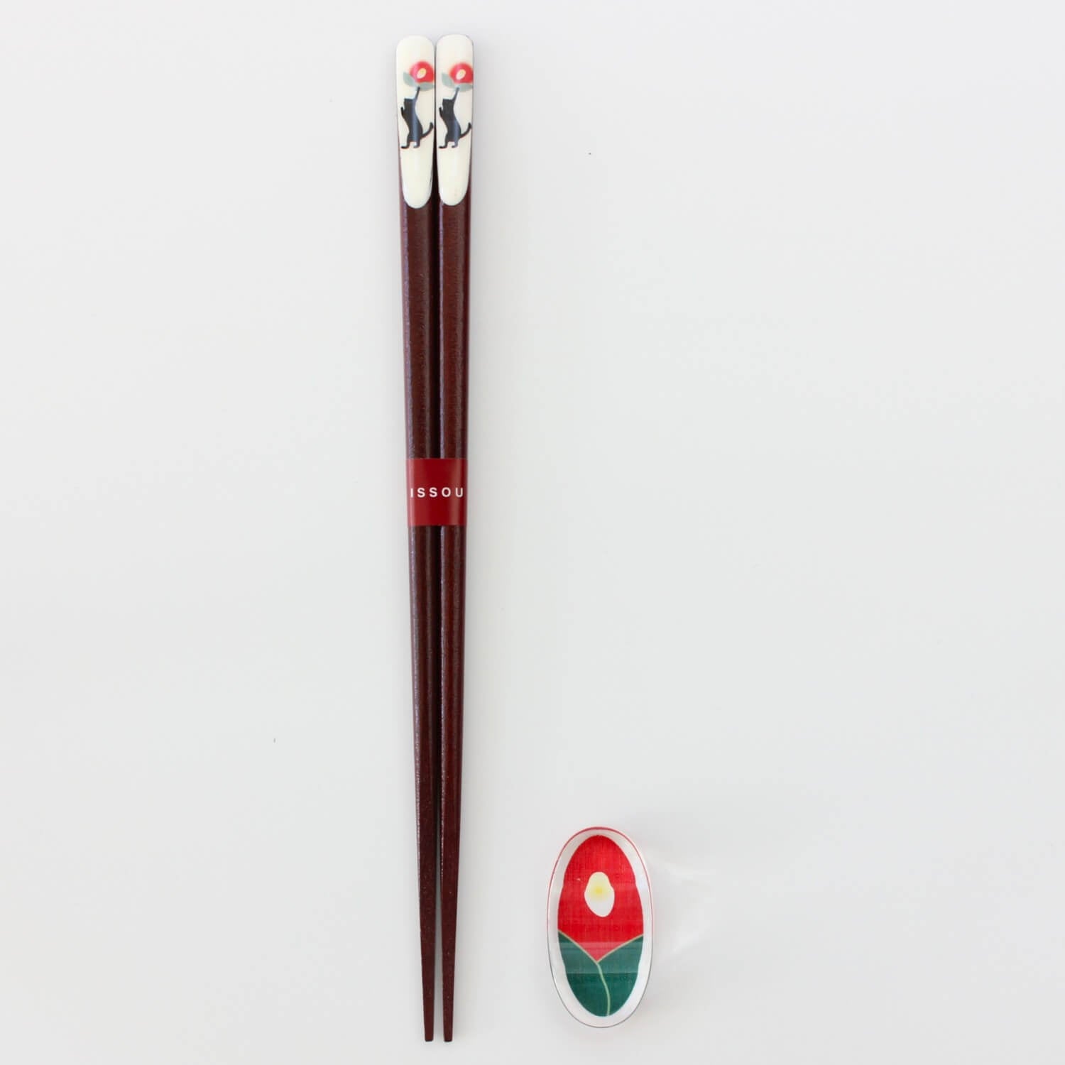 chopsticks and rest side by side