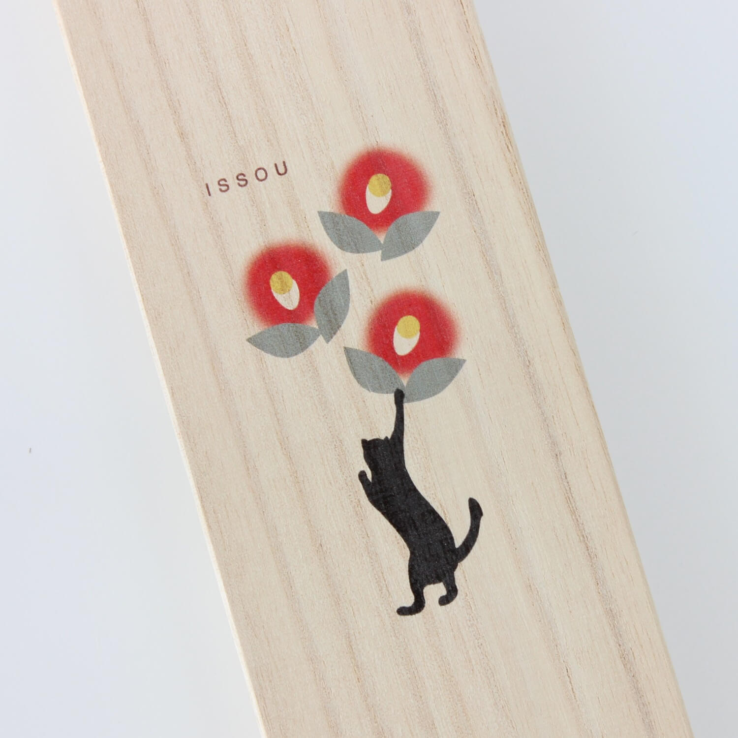 close up of artwork on the box lid chopsticks gift set