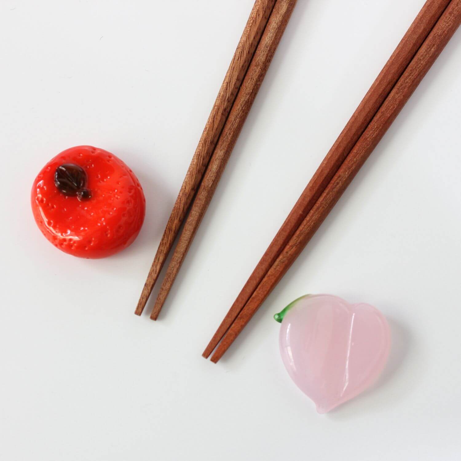 Tetoca Mandarin and Peach Chopsticks Gift Set | Wooden Hand Made