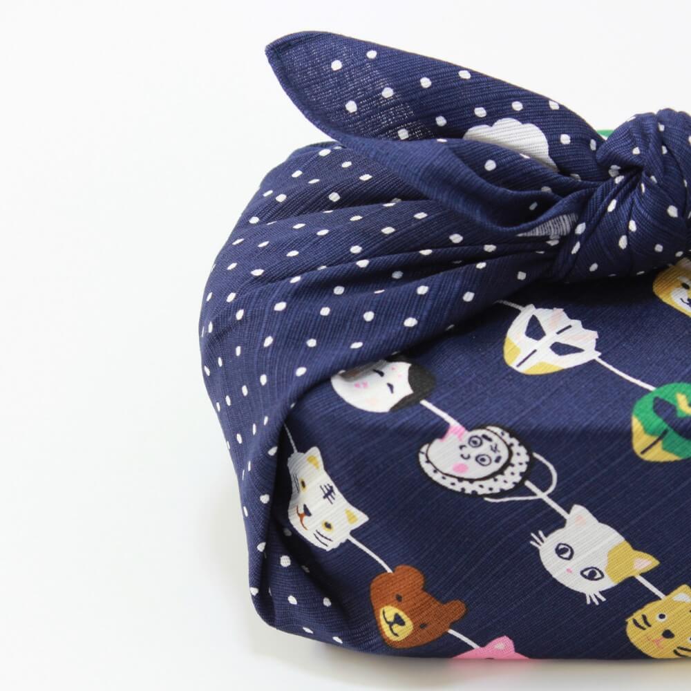 close up hama monyo japanese masks furoshiki