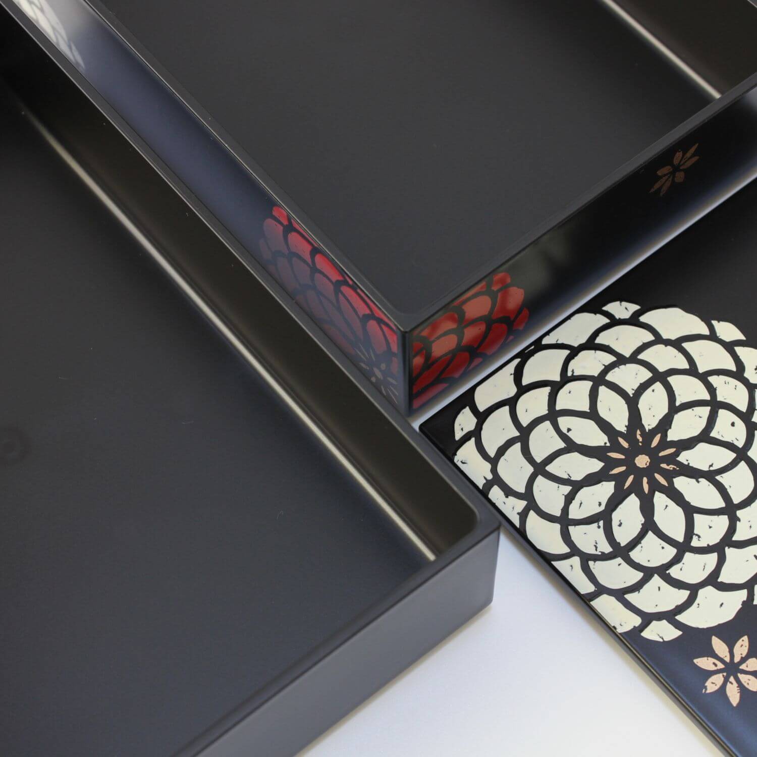 Momoka Rectangle Black 2 Tier Bento Box