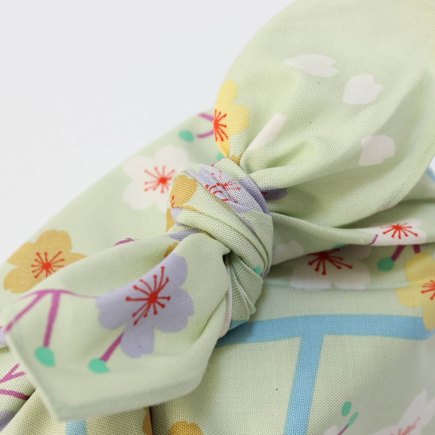 Hime Musubi Adeline Klam Sakura Furoshiki Wrapping Cloth 50cm | Green, Blue Grey