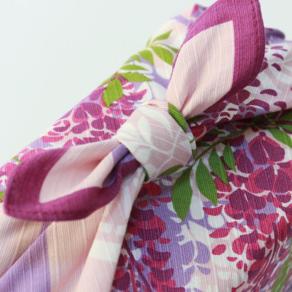 close up knot wisteria furoshiki