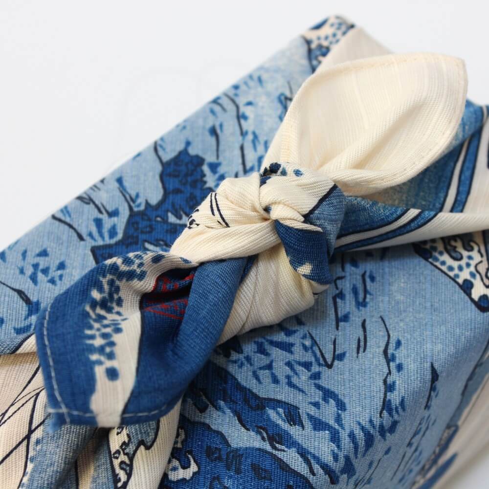 close up knot wrapped furoshiki koshu kajikazawa