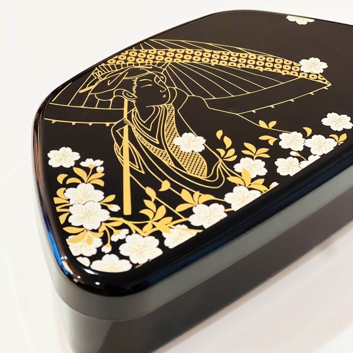 Fuji Onigiri 1 Tier Bento Box | 460ml capacity | Gold Print Lid