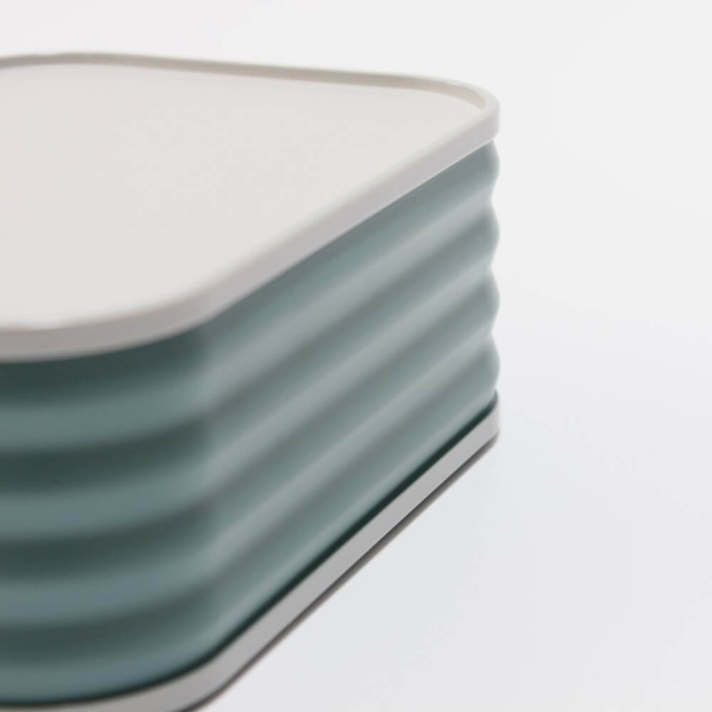 close up side grey eatcan bento box