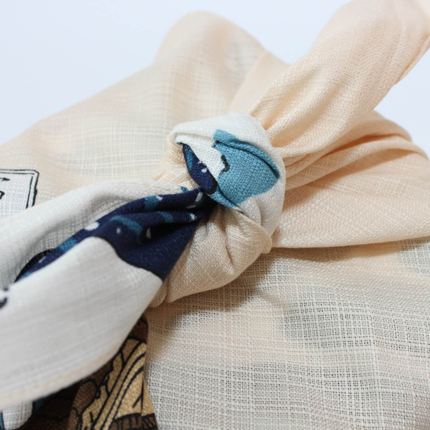 100% organic cotton | The Great Wave Off Kanagawa by Hokusai Furoshiki Wrapping Cloth 70cm