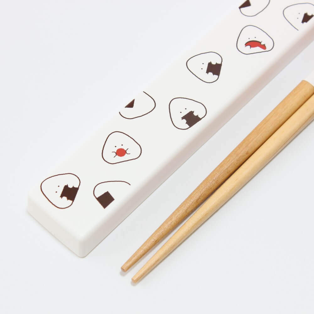 close up tips case onigiri chopsticks case set white