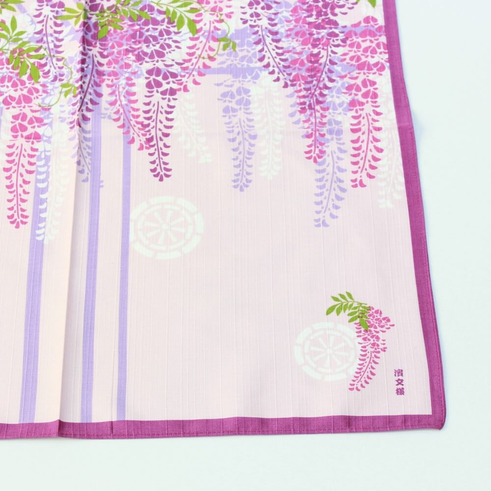 Hama Monyo Wisteria Trellis Mauve Furoshiki Wrapping Cloth 50cm