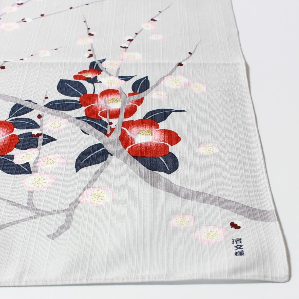 corner hama monyo plum camellia furoshiki