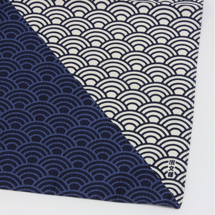 corner of japanese wrapping clue aonami furoshiki