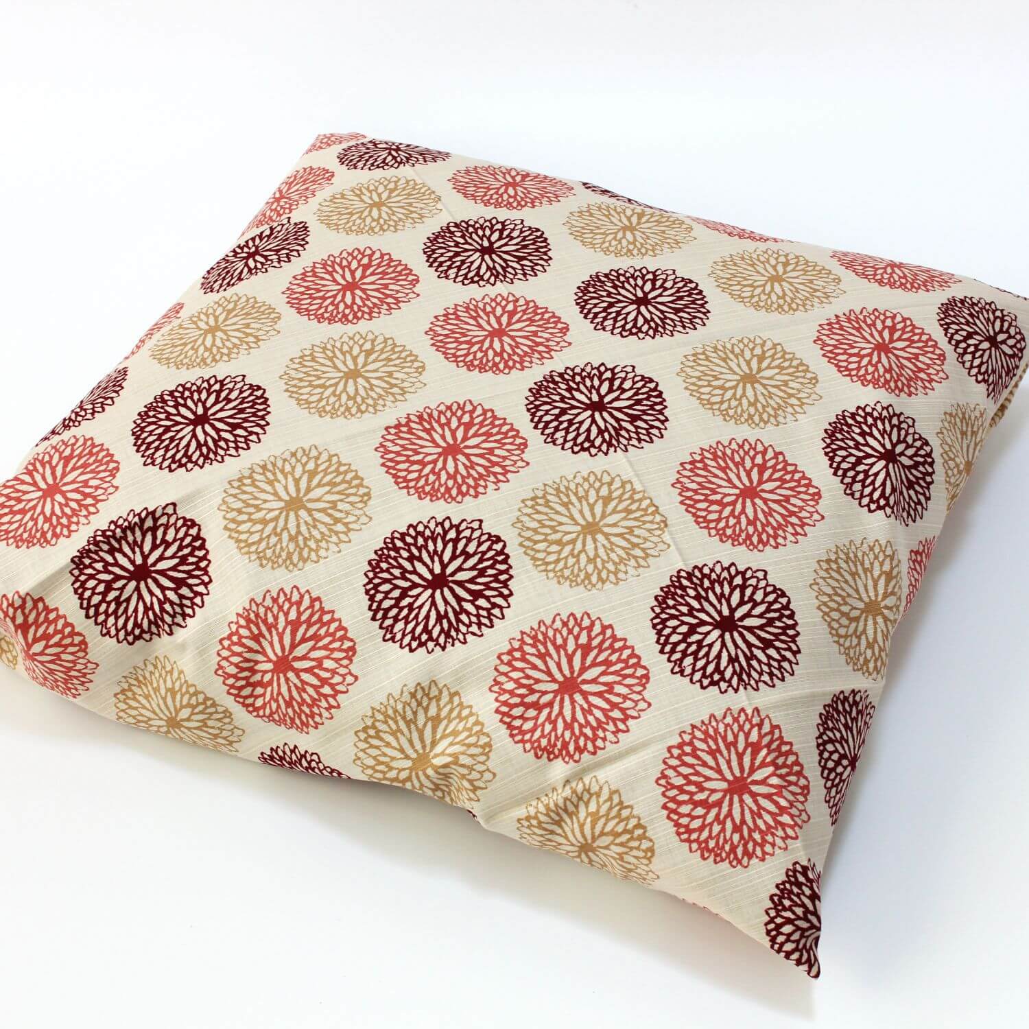 cushion wrapped in 90cm kiku zukushi furoshiki