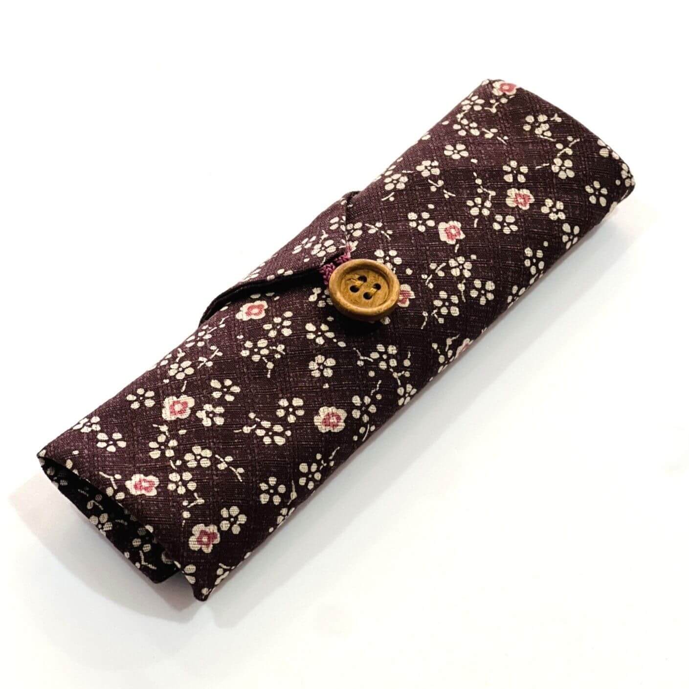 Detachable chopsticks with pouch | Plum flower purple | 23cm chopsticks