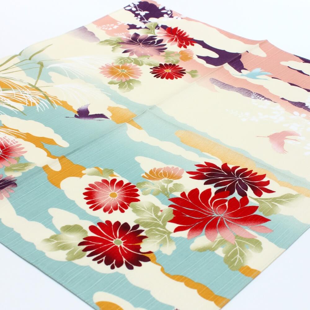dream autumn furoshiki from hama monyo laid flat