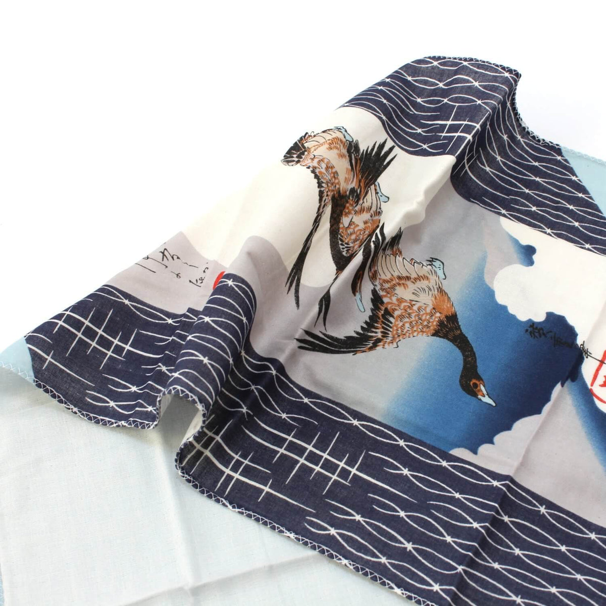 Yamamotojin Double Gauze Tenugui Moon and Geese