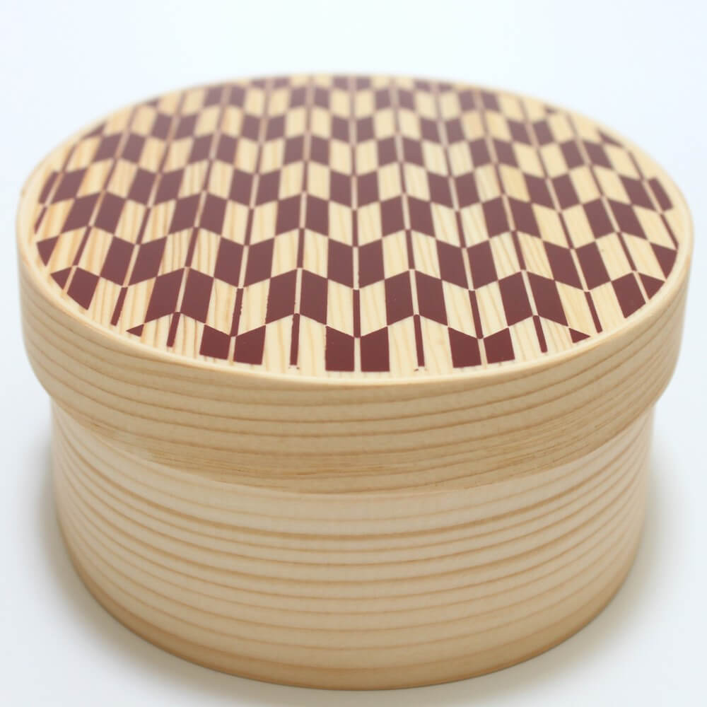 frontal profile yabane red magewappa bento box