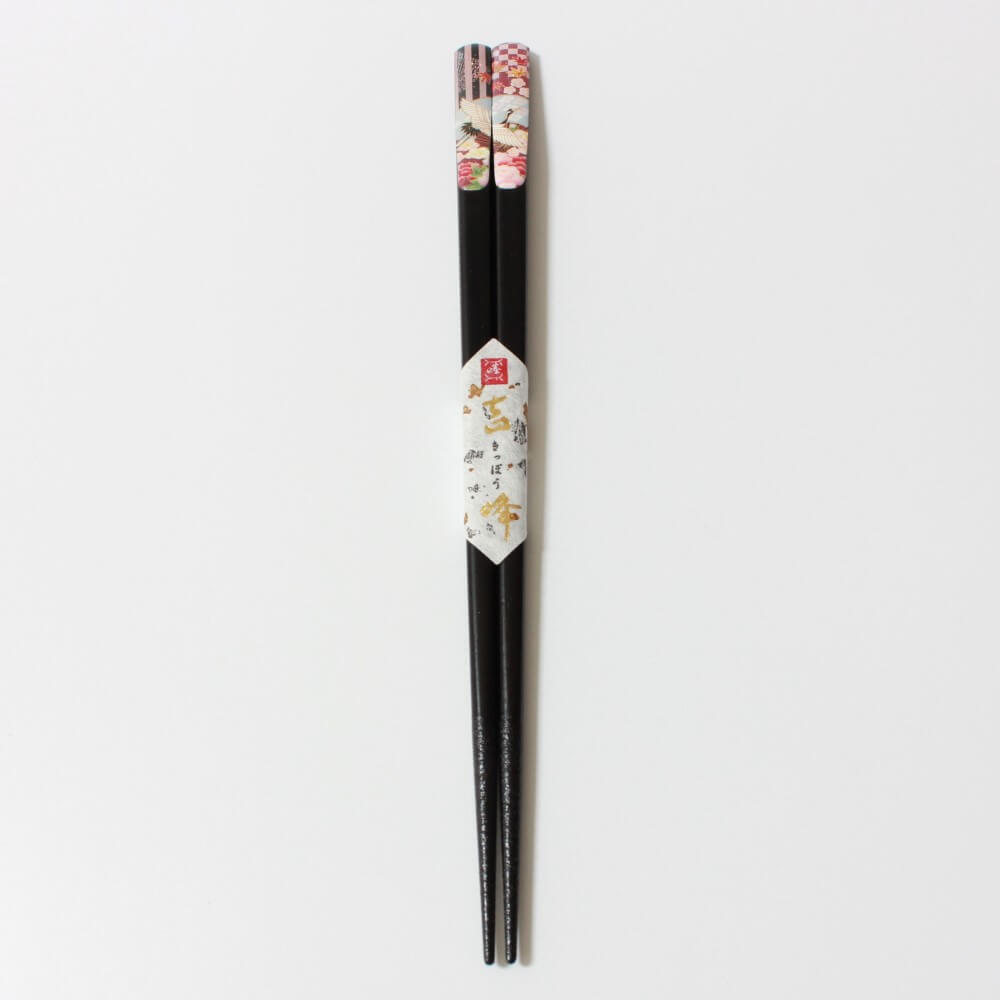 full profile japanesque crane chopsticks
