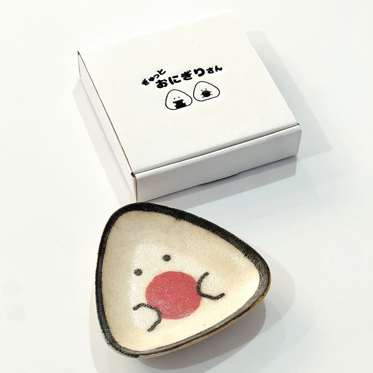 Gyutto Onigiri San Small Dish | Nori or Ume | Minoyaki Ceramic