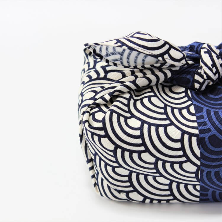 hama monyo furoshiki blue wave patterns