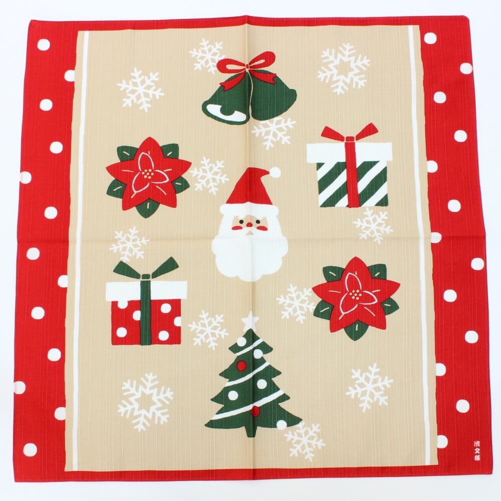 hama monyo heartwarming christmas furoshiki 50 x 50cm