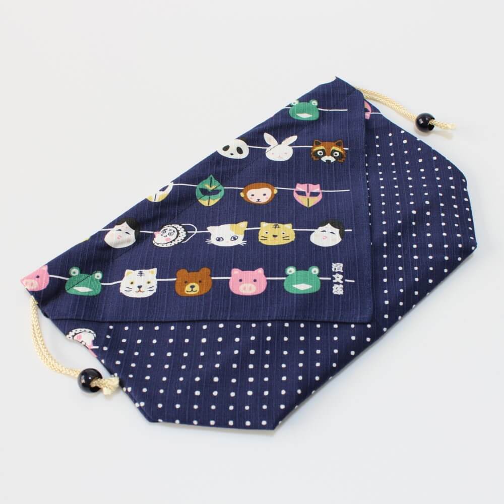 hama monyo japanese masks bento lunch bag laid flat