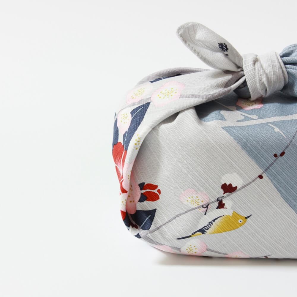 hama monyo japanese plum camellia furoshiki side profile shot