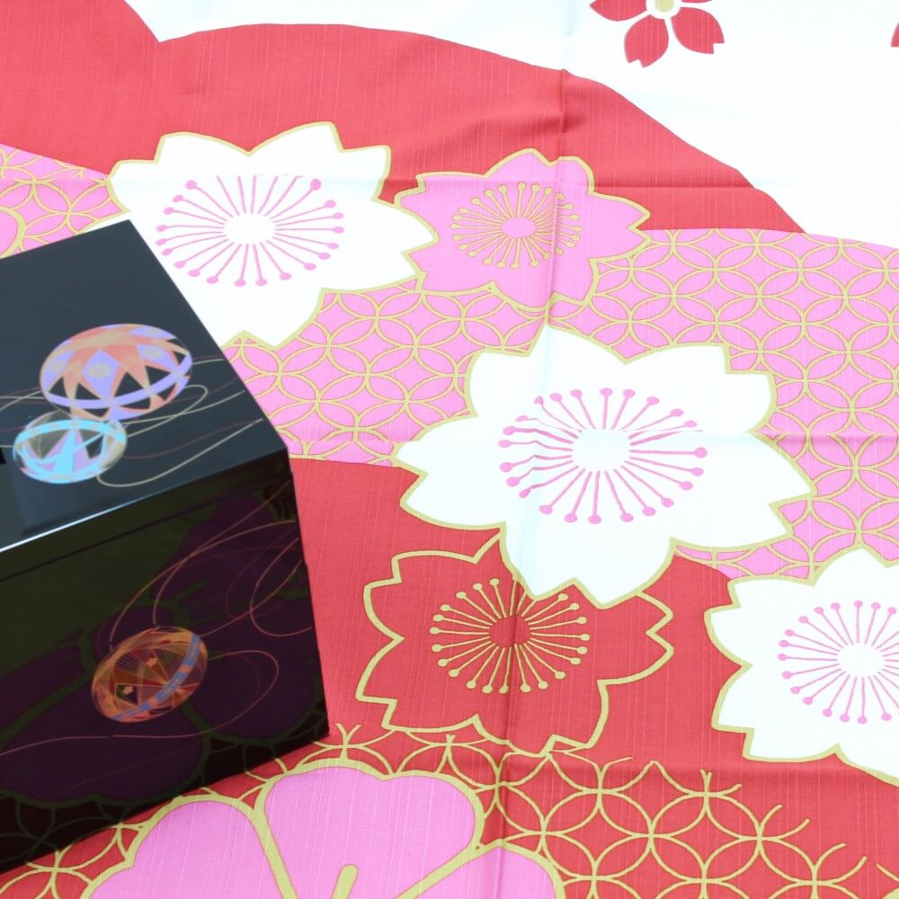 hama monyo sakura nishiki furoshiki 90cm