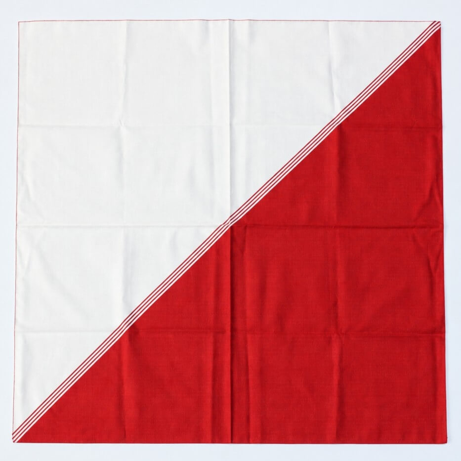hare tsutsumi red white furoshiki 70 x 70cm in size