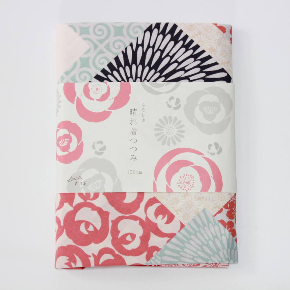 haregi tsutsumi flower collage furoshiki packaged