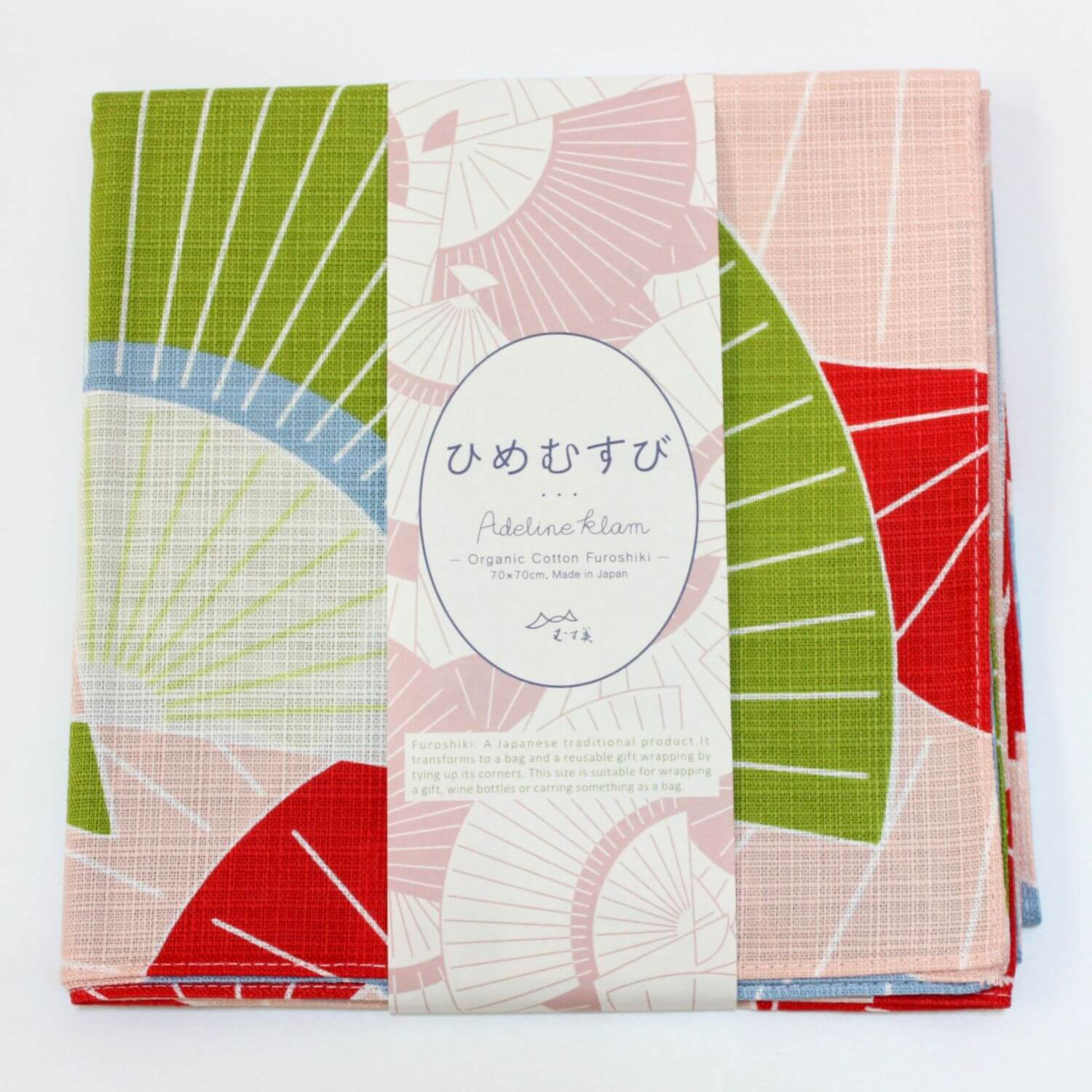 Hime Musubi Japanese Fans Furoshiki Wrapping Cloth 70cm