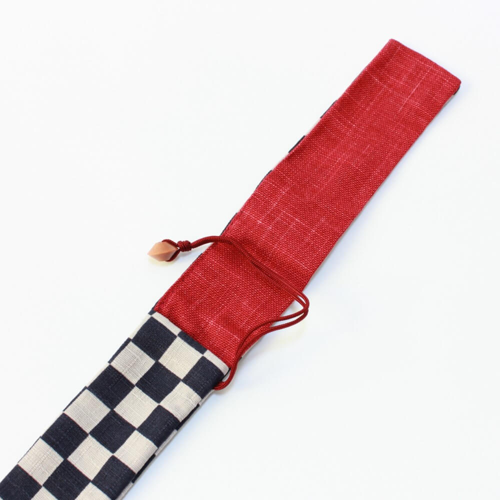 ichimatsu blue and white chopsticks case flap opened