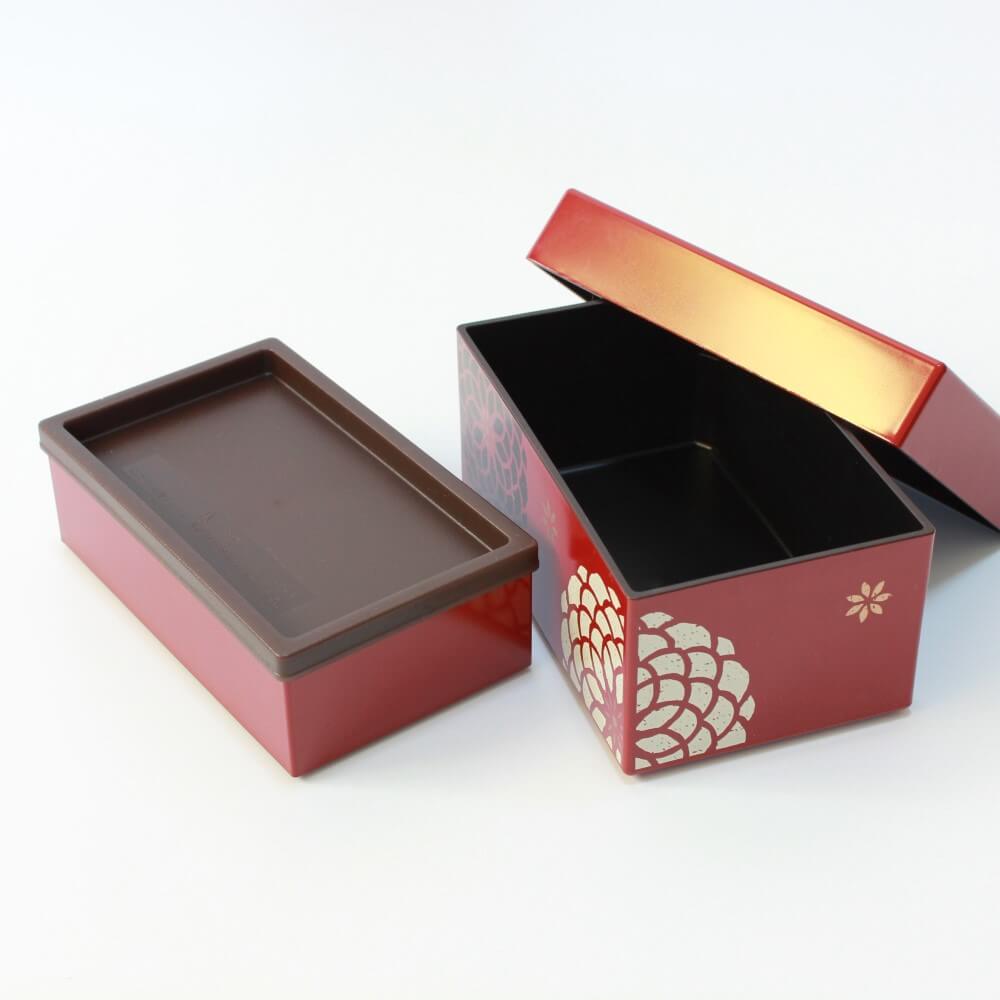 inner layer removed hakoben momoka red bento box