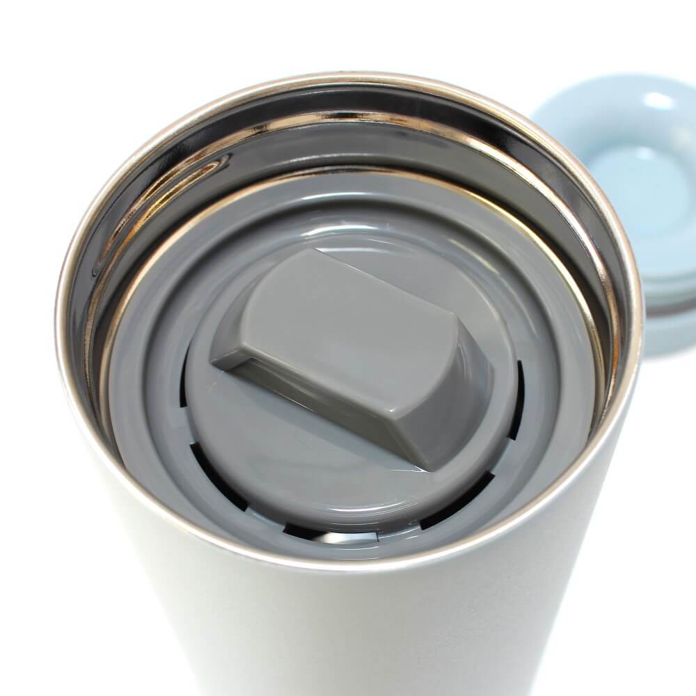 Inner lid capped serenity blue lantern bottle