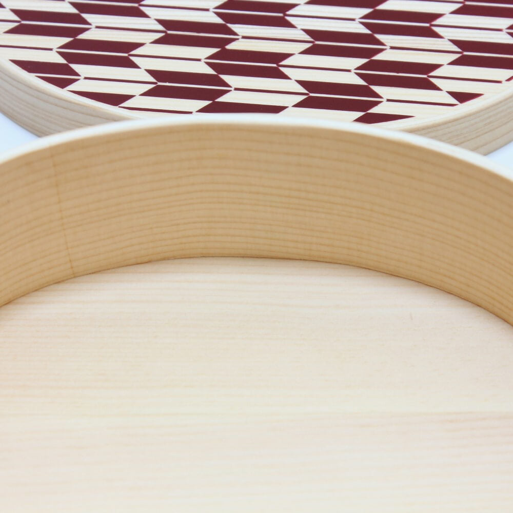 inside the red yabane magewappa bento box