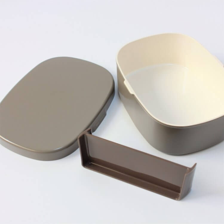 internal divider removed from grey bento box