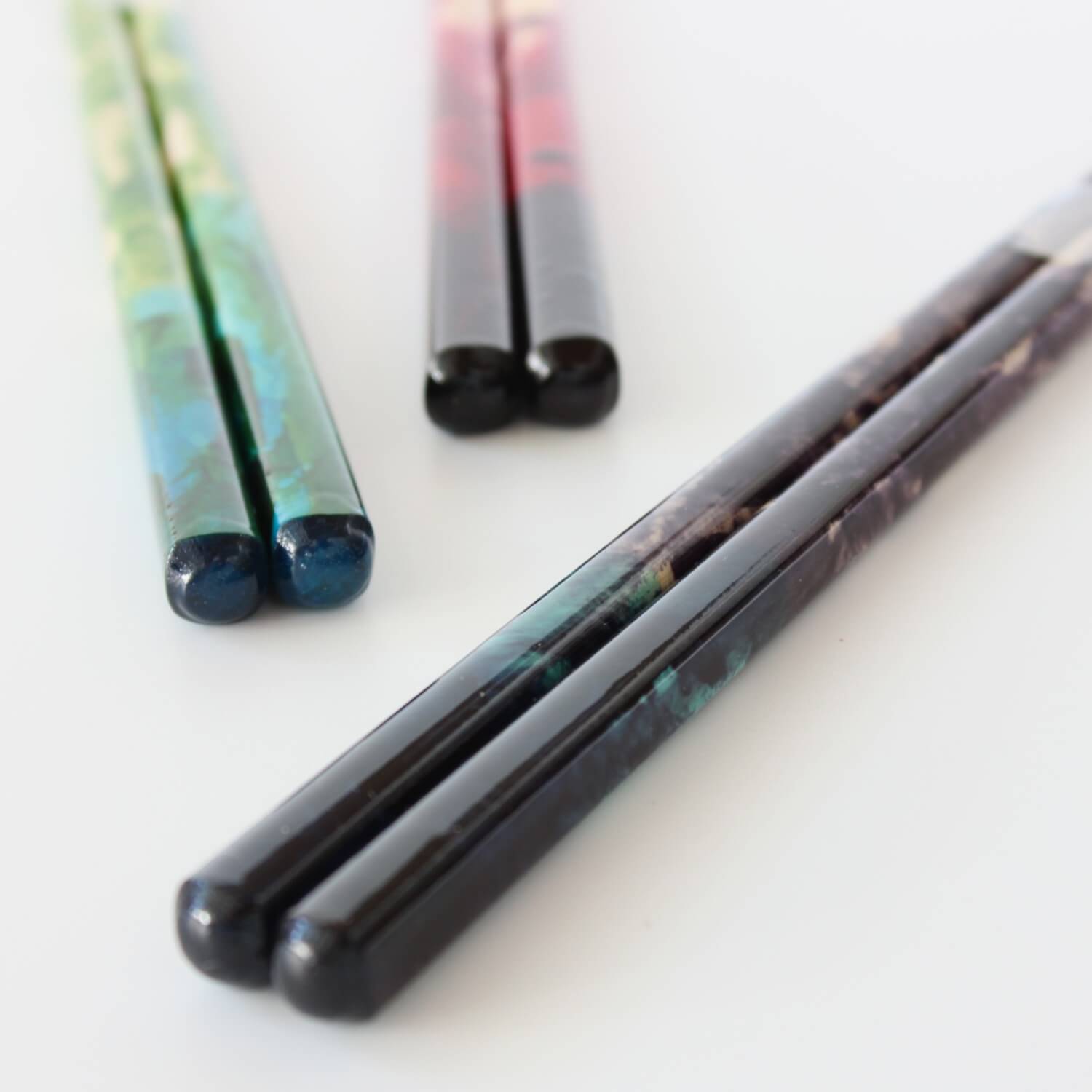 iroha lavender blue chopsticks close up