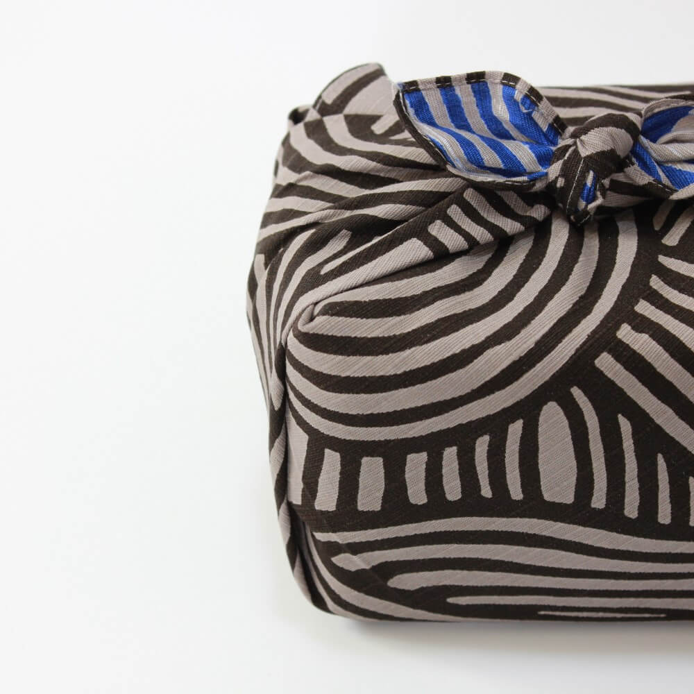 isa monyo dark grey blue furoshiki wrapping cloth 48cm
