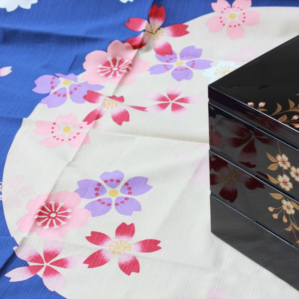 jubako on sakura shizuka furoshiki from hama monyo